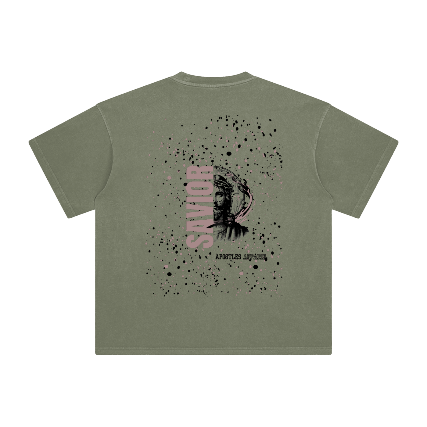 Beige Savior Enzyme Washed T-Shirt