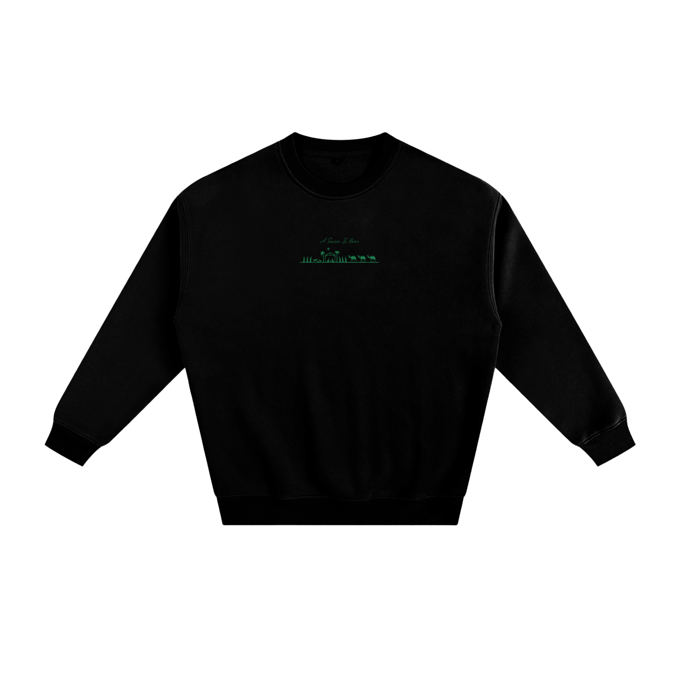 Green "Savior Is Born" Limited Edition Christmas Sweatshirt